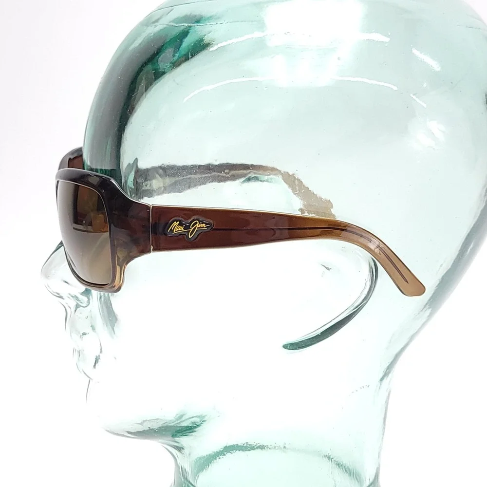 Maui Jim‎ Palms MJ-111 Brown Tortoise Wrap Sunglasses Bronze Lens Mens Womens